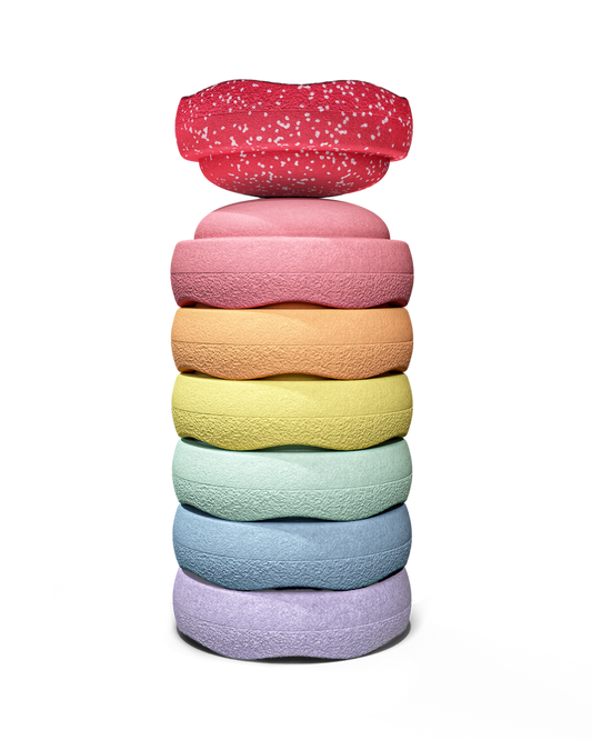 Christmas special stapelstein original mini rainbow pastel blush