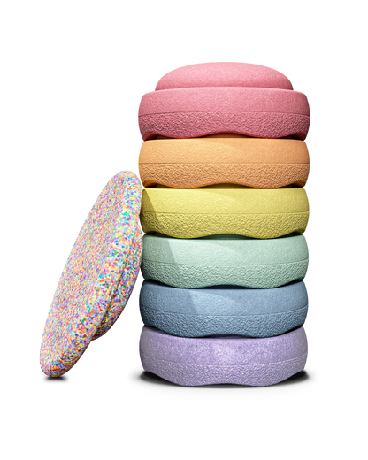 Stapelstein rainbow set pastel set 6+1