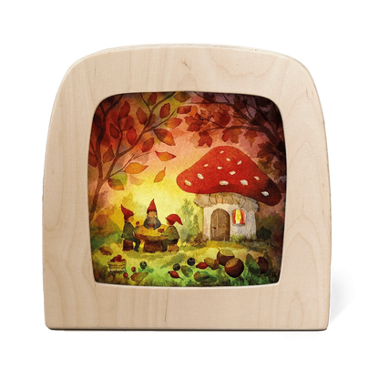 Vogel Geluk - gnome picnic silhouet