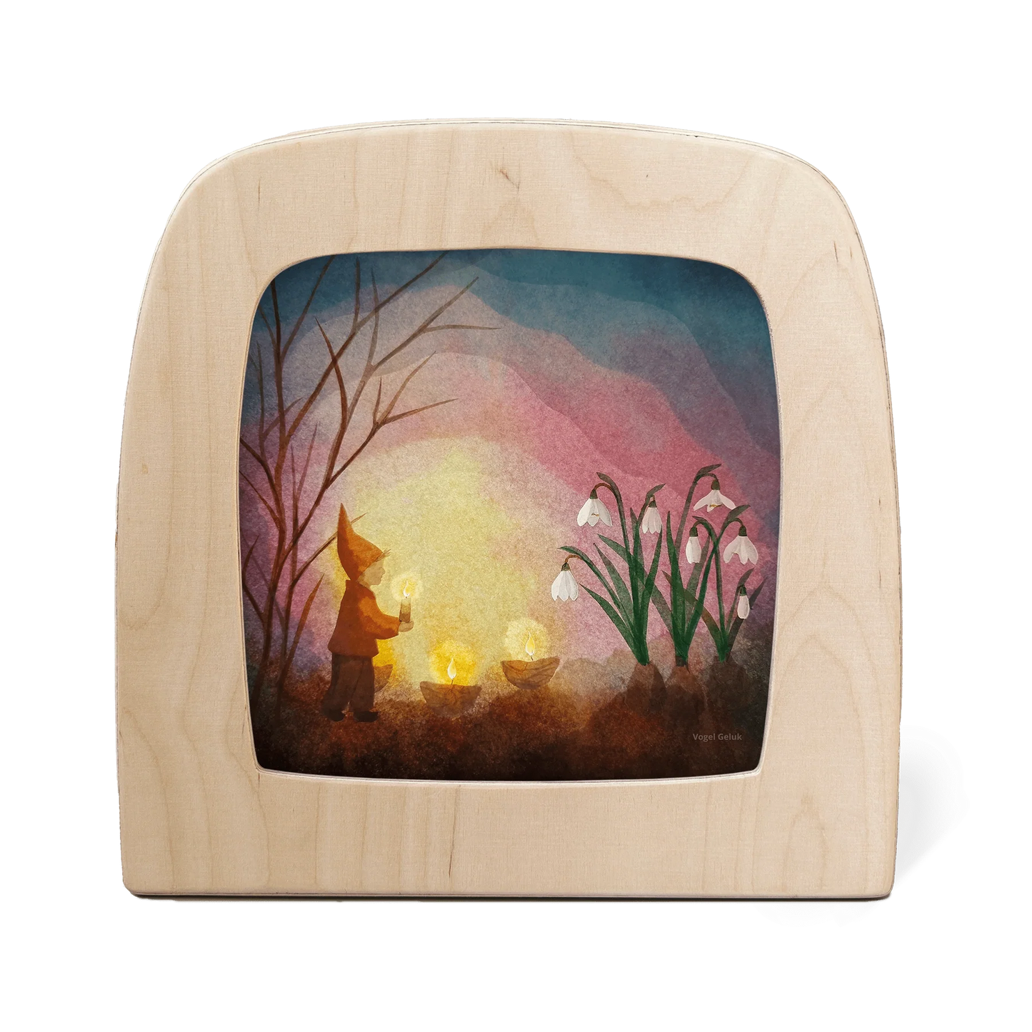 Vogel Geluk - Kindling spring silhouet