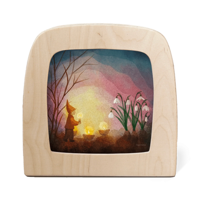 Vogel Geluk - Kindling spring silhouet