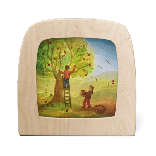 Vogel Geluk - Apple tree silhouet