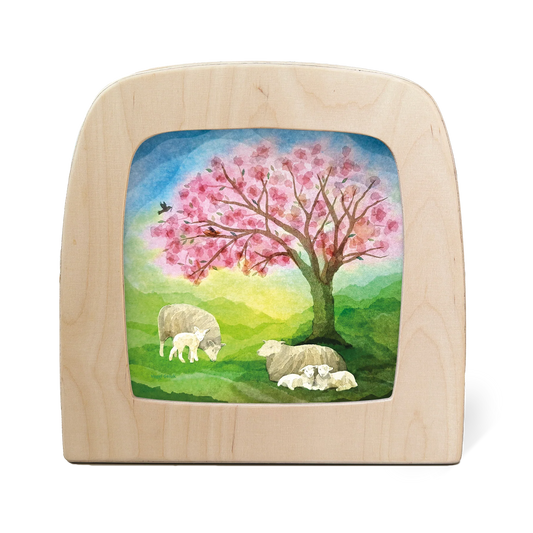 Vogel Geluk - Little lambs silhouet