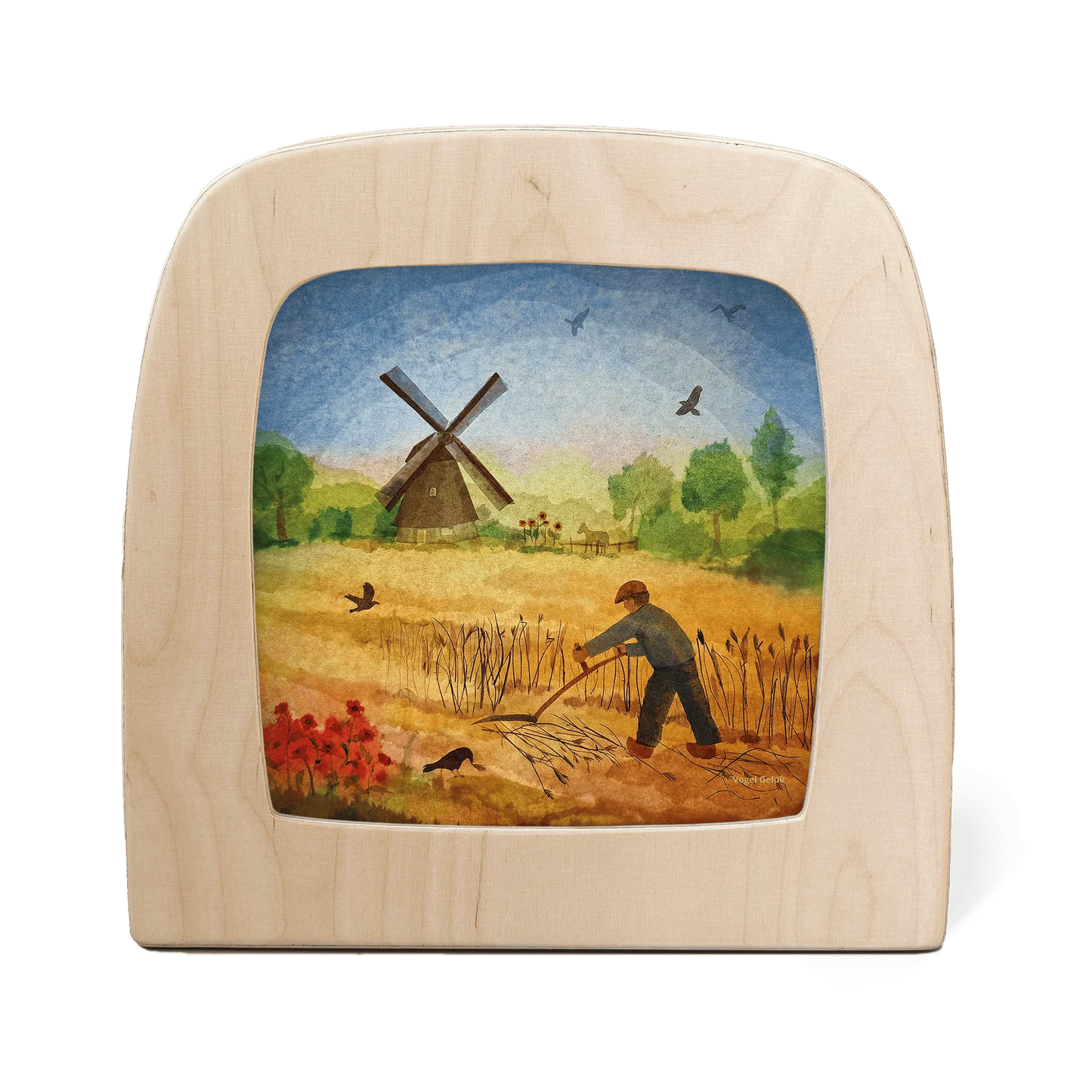 Vogel Geluk - Windmill silhouet