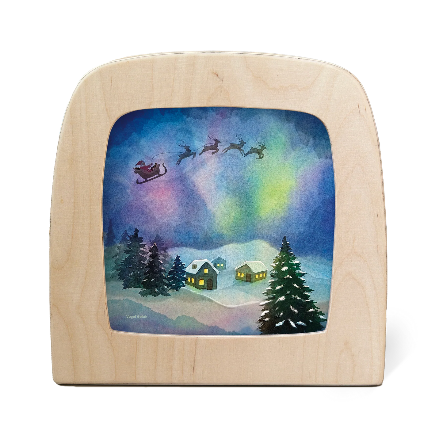 Vogel Geluk - Aurora Sleighride silhouet