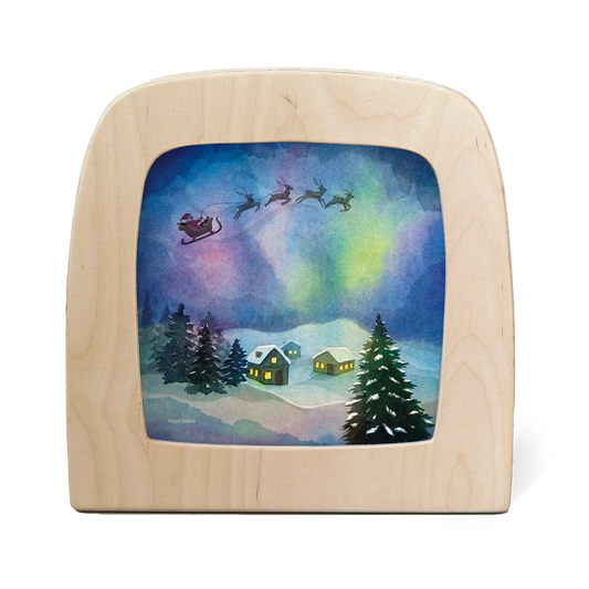 Vogel Geluk - Aurora Sleighride silhouet