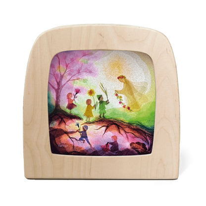 Vogel Geluk - Spring fairy silhouet