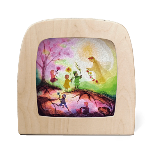 Vogel Geluk - Spring fairy silhouet