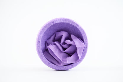 Laura's play cotton violet 90 x 90 cm
