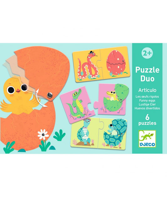 Djeco puzzel duo articulo grappige eieren