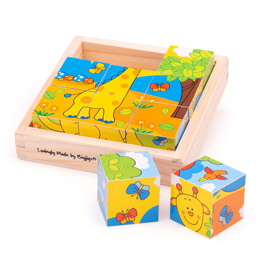 Animal cube puzzel safari