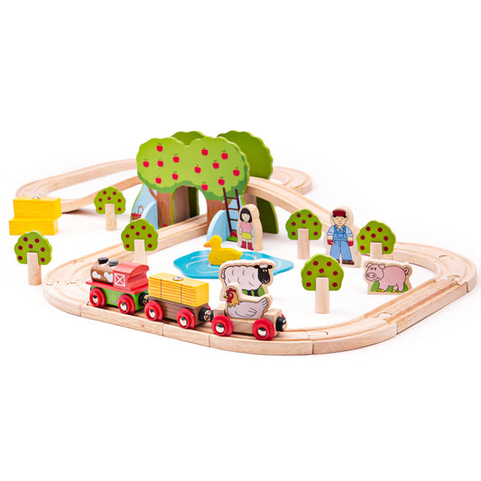 Bigjigs farm train set