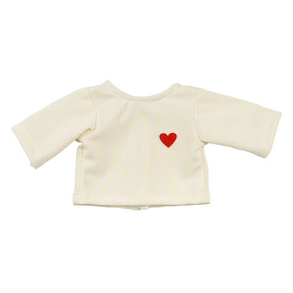 Broek met shirt hart confetti 28-35 cm