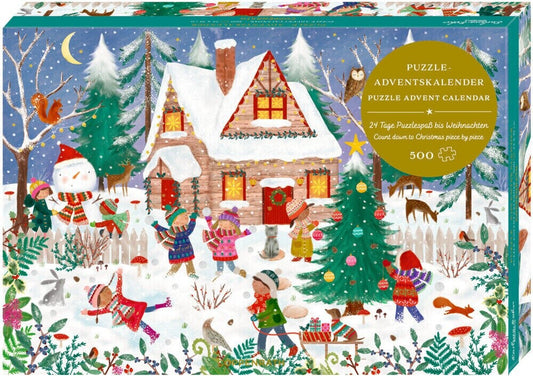 Adventskalender puzzel happy wintertime