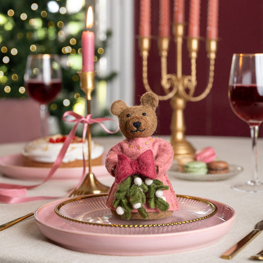 Decoratie beer mistletoe dreams