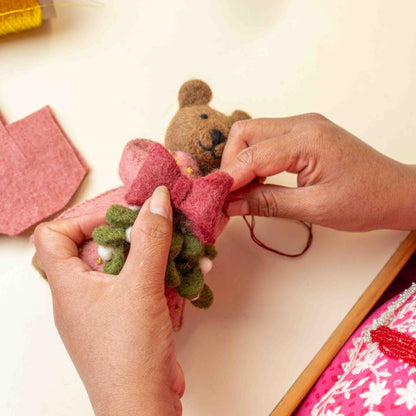 Decoratie beer mistletoe dreams