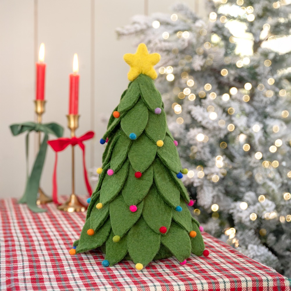 Decoratie kerstboom groen multicolor