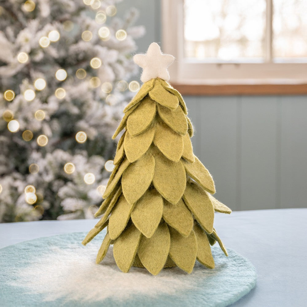 Decoratie kerstboom lichtgroen