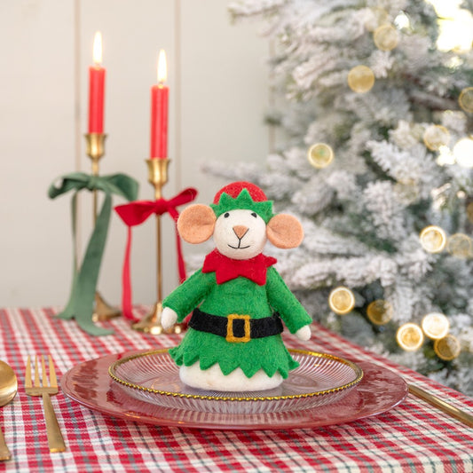 Decoratie muis kerstelf