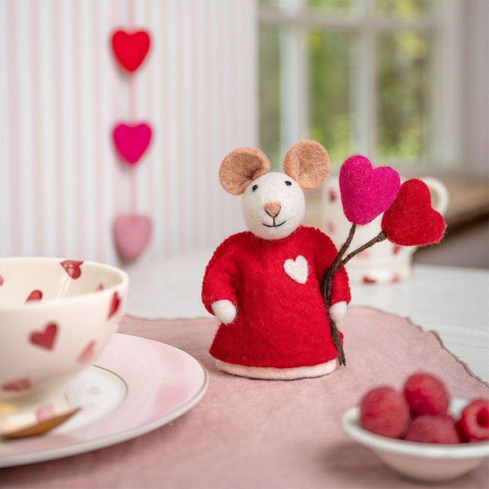 Decoratie muis love is in the air