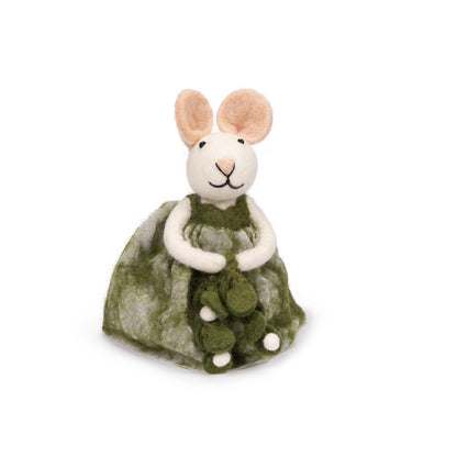 Decoratie muis met mistletoe