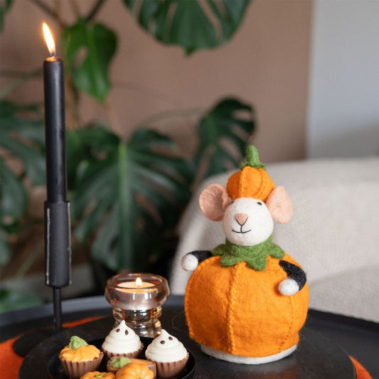 Decoratie muis pompoen