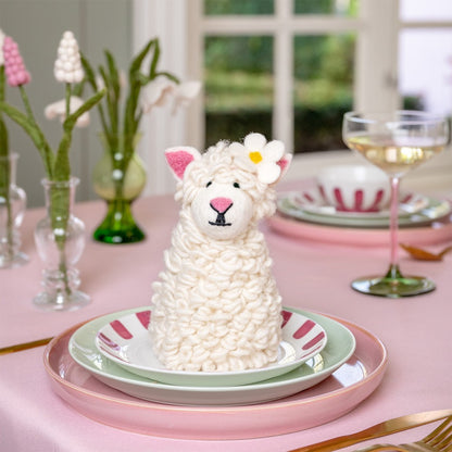 Decoratie schaap met margrietje
