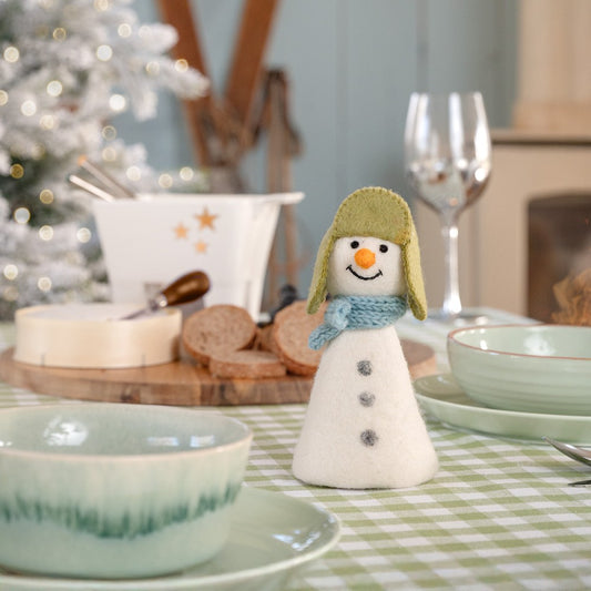 Decoratie sneeuwpop winterwonderland