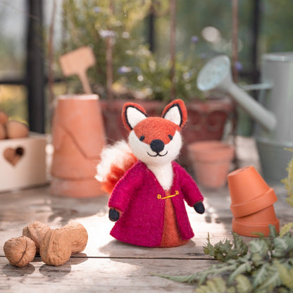 Decoratie vos Indian summer burgundy