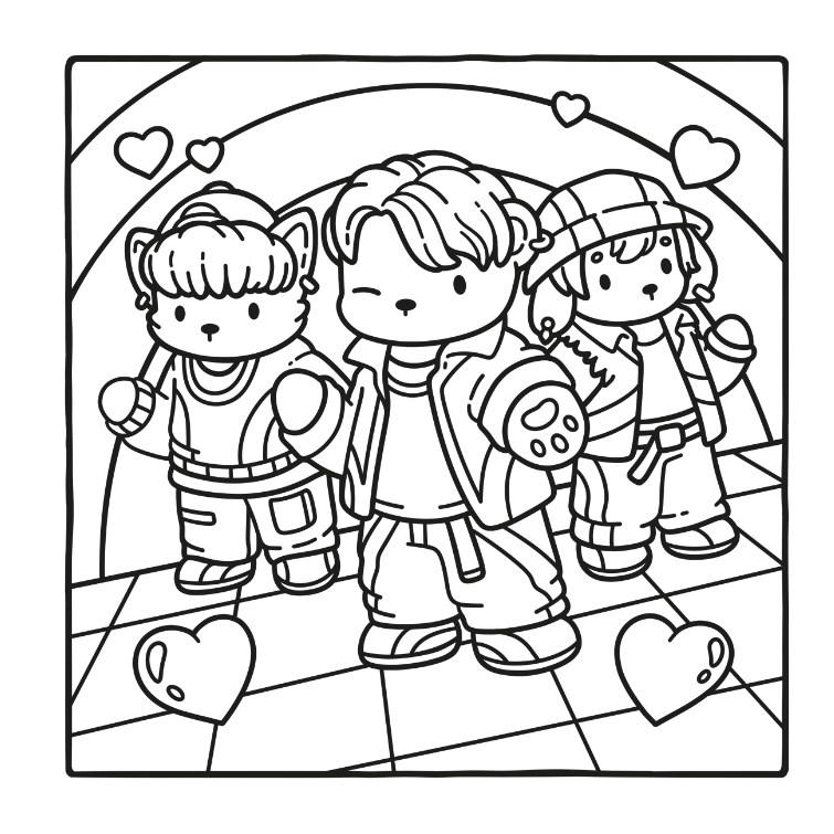 Cozy K-Pop comfy kleurboek