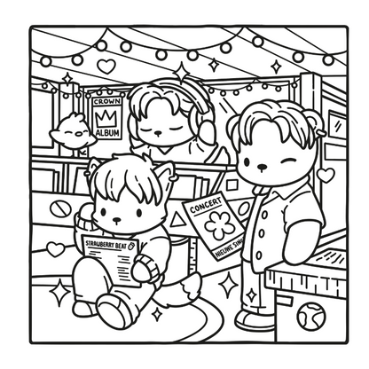 Cozy K-Pop comfy kleurboek
