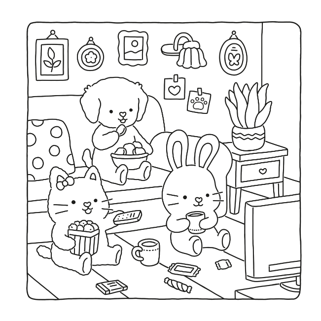 Fuzzy cuties comfy & cozy kleurboek