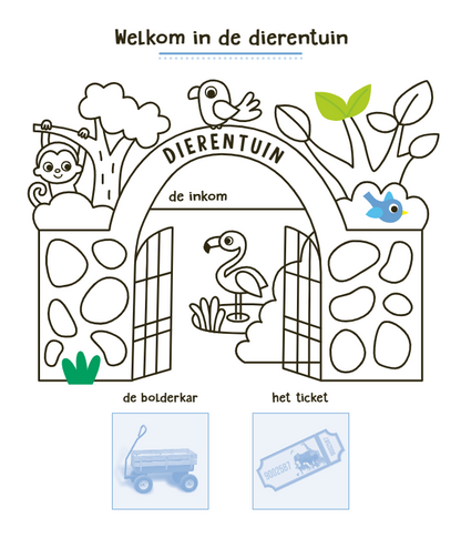 In de dierentuin stickerboek