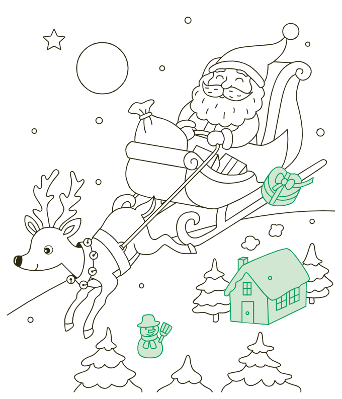 Kerstman sticker parade