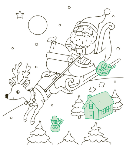 Kerstman sticker parade