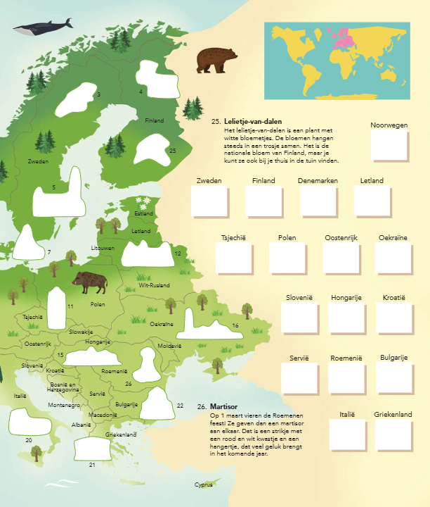 Wereldatlas met stickers