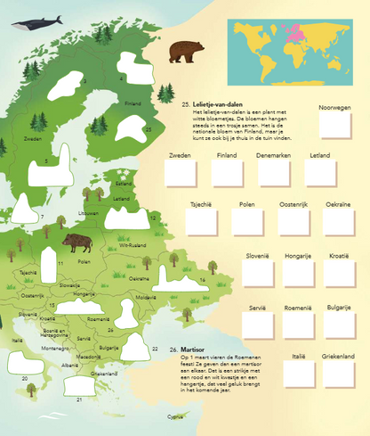 Wereldatlas met stickers