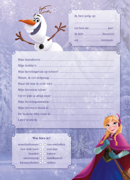 Frozen vriendenboek