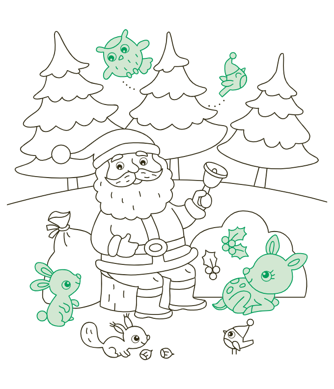 Kerstman sticker parade