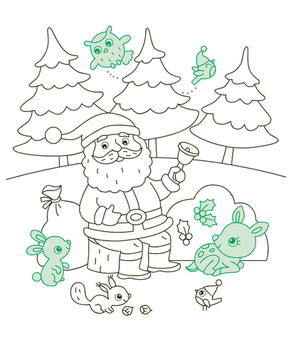 Kerstman sticker parade