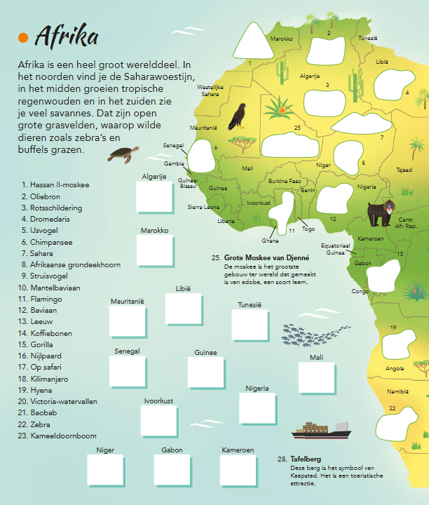 Wereldatlas met stickers