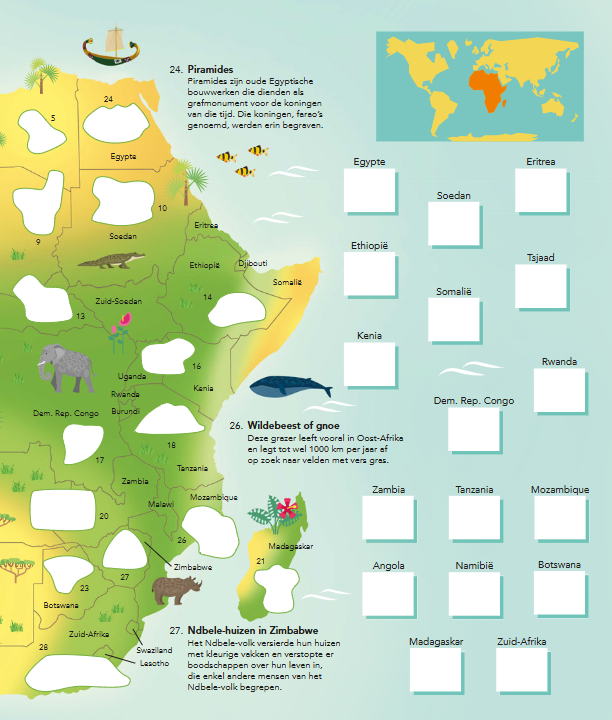 Wereldatlas met stickers