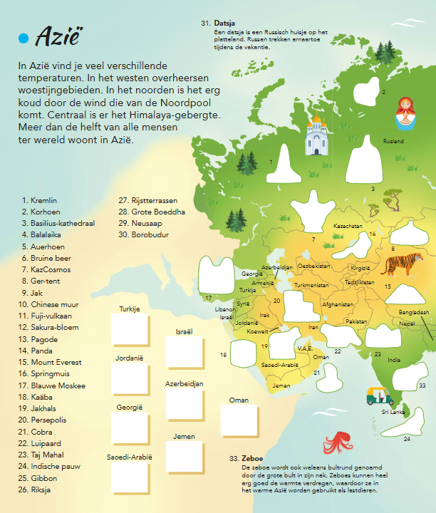Wereldatlas met stickers