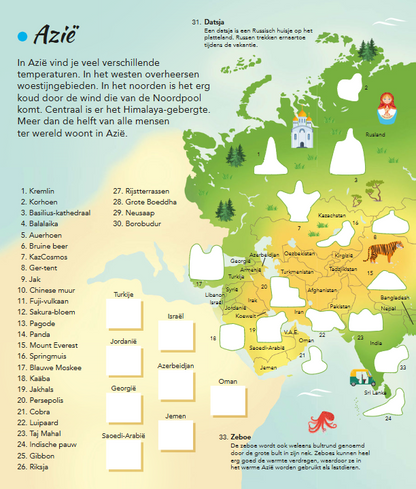 Wereldatlas met stickers