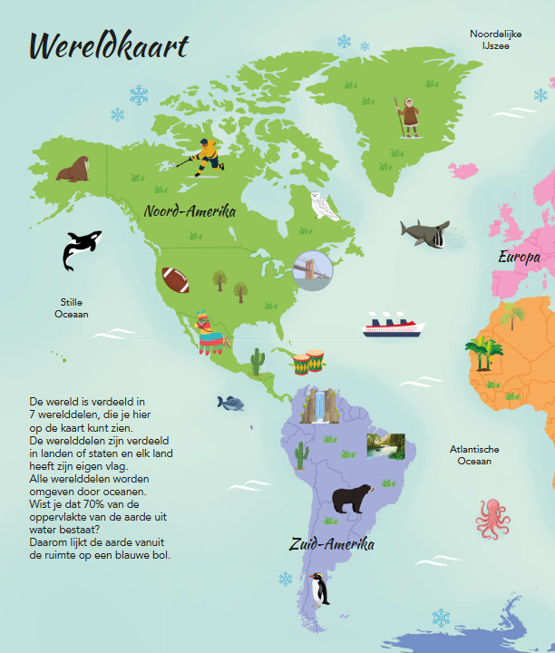 Wereldatlas met stickers