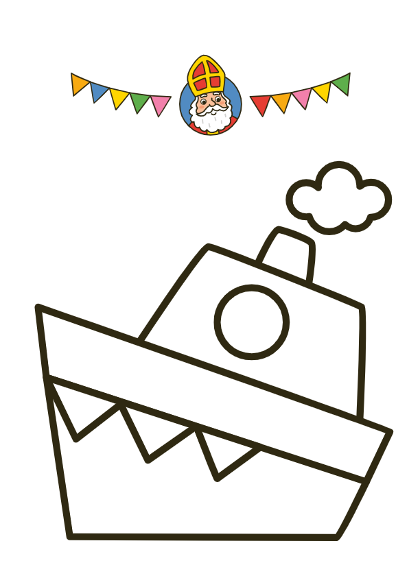 Sinterklaas happy color kleurblok