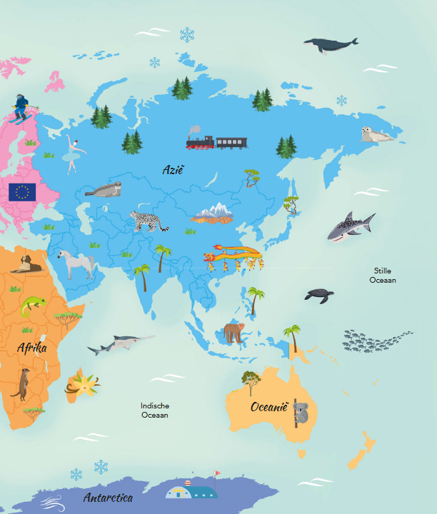 Wereldatlas met stickers