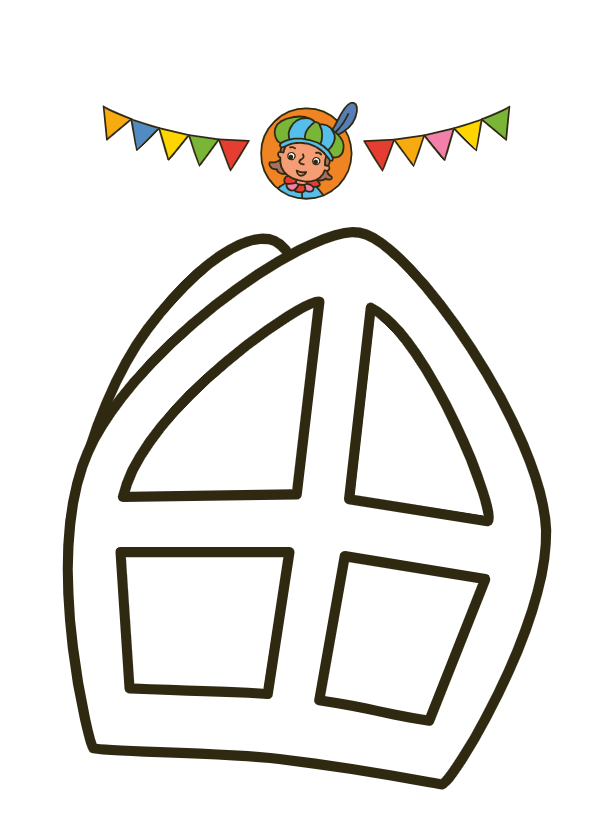 Sinterklaas happy color kleurblok