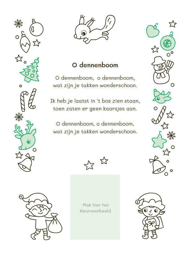 Kleur- en stickerboek de mooiste kerstliedjes