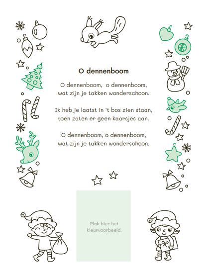 Kleur- en stickerboek de mooiste kerstliedjes